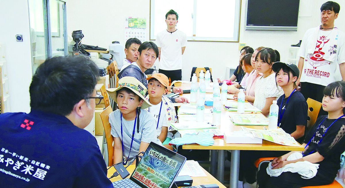 石垣の米作り学ぶ　大阪・泉大津市「こども特派員」