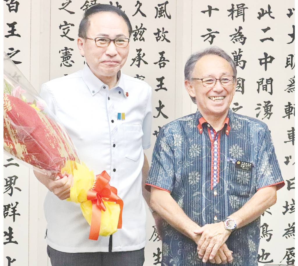 葉梨沖縄担当相が来沖　玉城知事を訪問、沖縄振興で意見交換